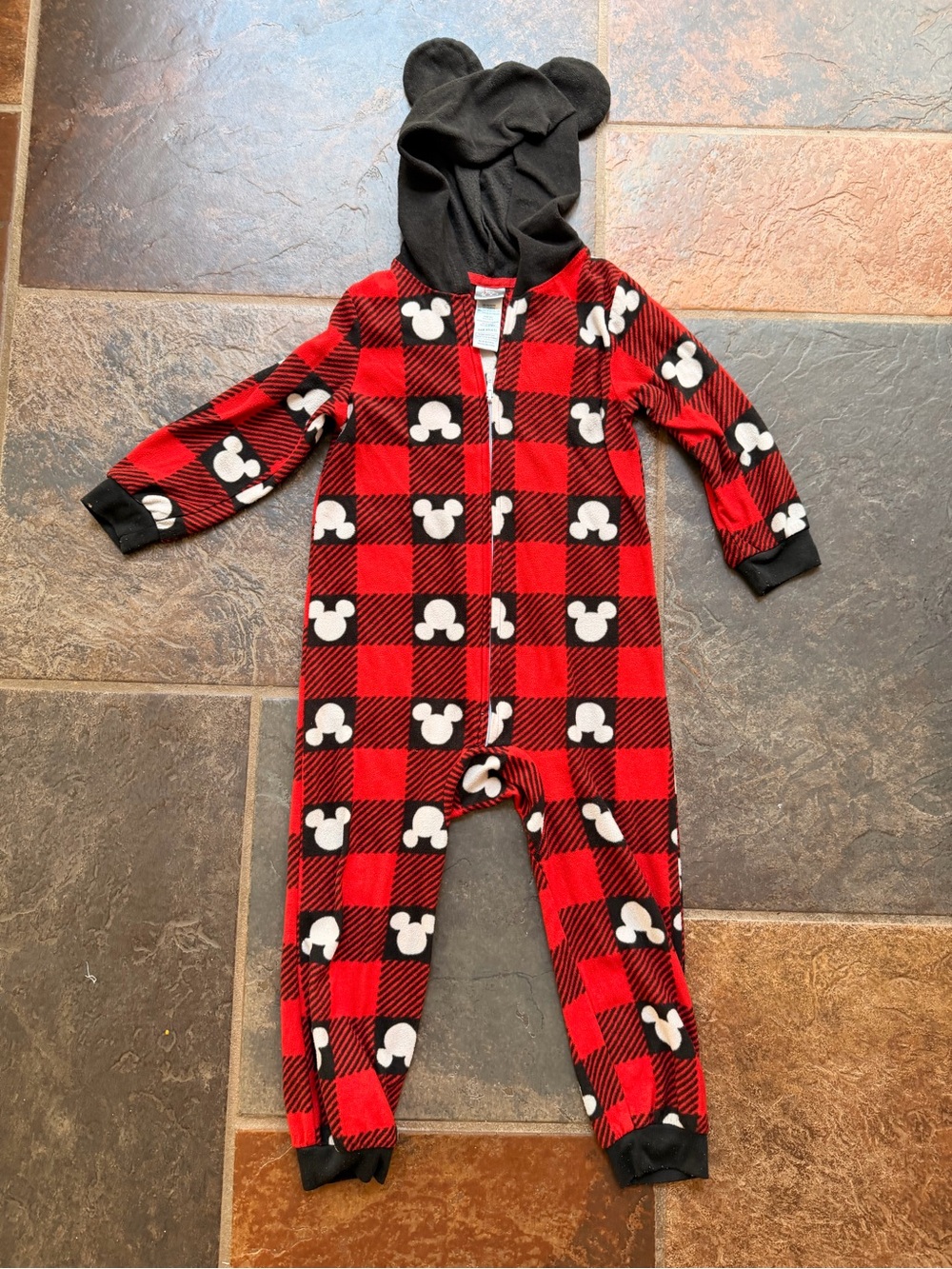 Mickey Mouse Pajamas Hooded Fleece Onesie XS